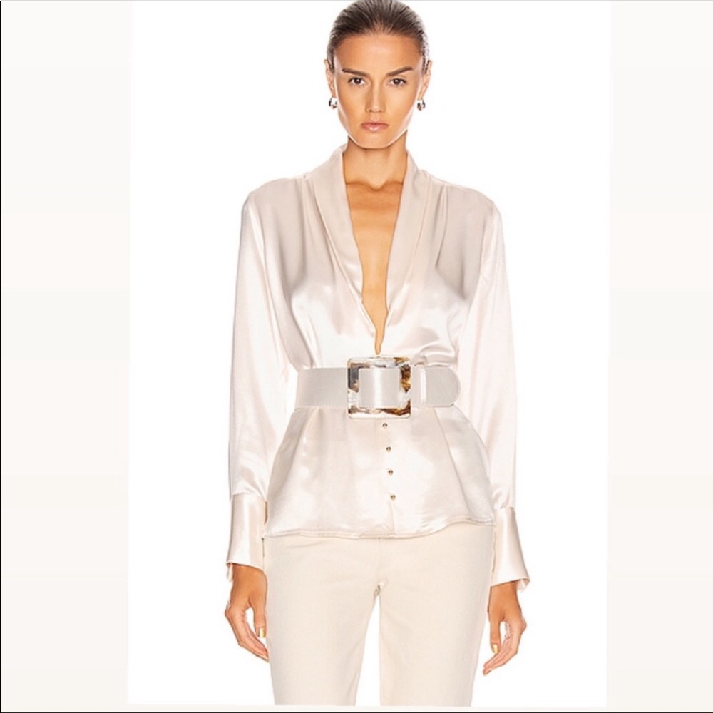 NICHOLAS Sahra Belted Button Down Top